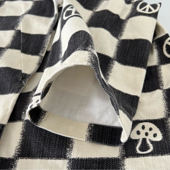 Urban Outfitters REI Wide Sleeve Open Wrap Oversized Jacket Womens XS/S Checker - Picture 11 of 15